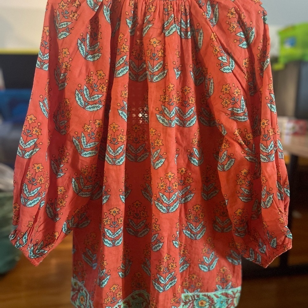 VICTORIA DUNN NWT BEAUTIFUL SUMMER BLOUSE SIZE L NWT - Picture 11 of 14